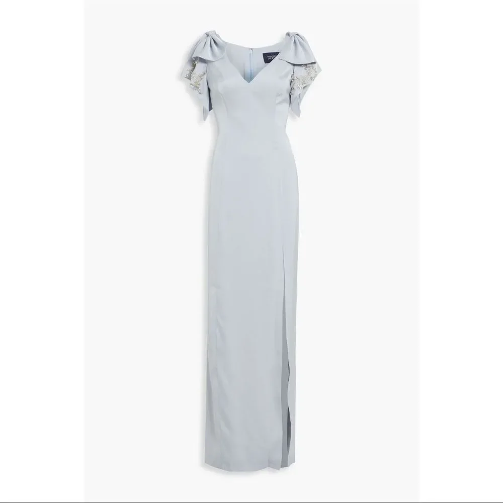 ✨ NWT Marchesa Notte Embellished Satin Crepe Gown ✨